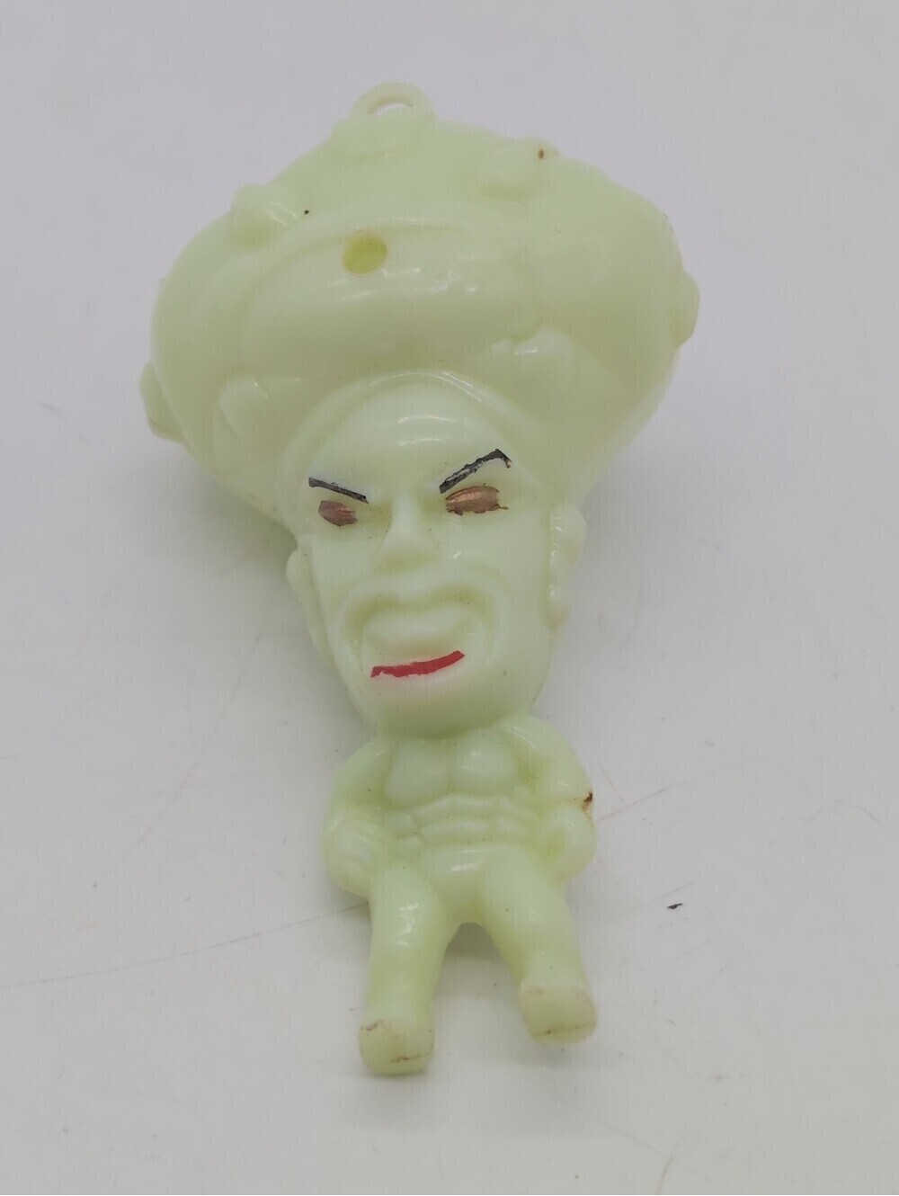 Vintage Brain Genie Glow In The Dark Keychain Figure Retro Toy Accent